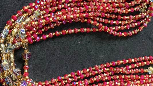 Crimson Glow Waist Beads